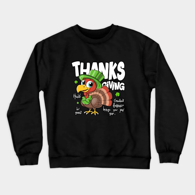 Thanksgiving Turkey Cute Crewneck Sweatshirt by Nine Tailed Cat